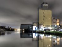 HDR Nachtaufnahme Stadthafen Gelsenkirchen