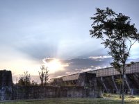 HDR Bild / Aufnahme Abenddämmerung am Hochbunker