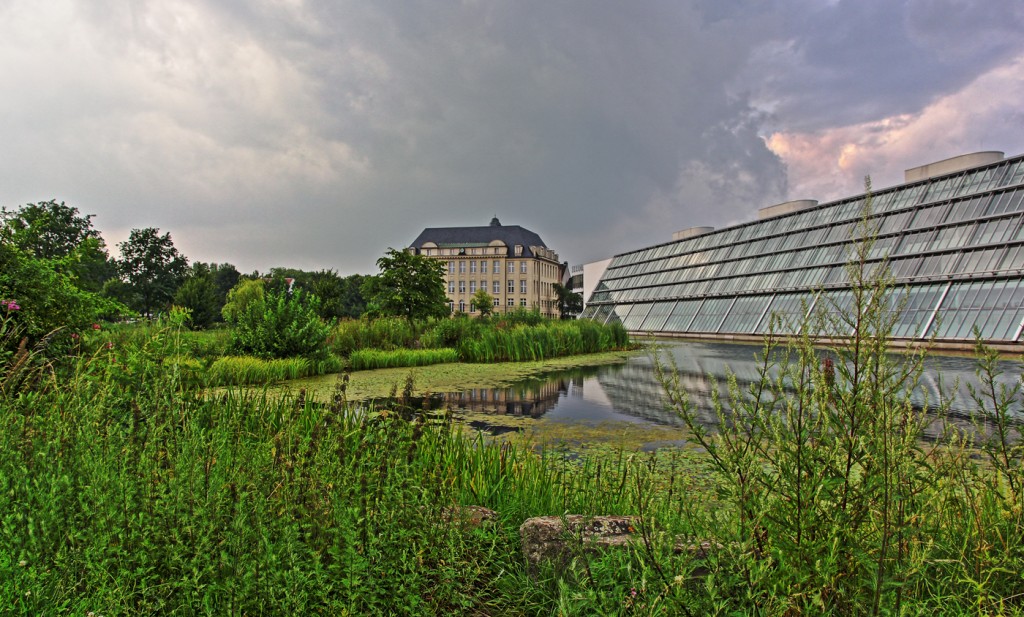 HDR Aufnahme des Wissenschaftspark und des Gerichtsgebäudes in Gelsenkirchen