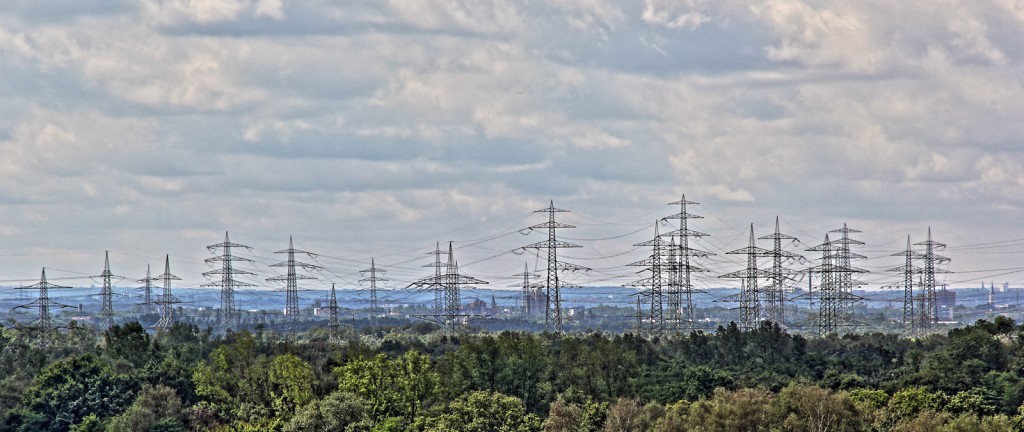 Blick vom Landschaftspark Hoheward auf Gelsenkirchen