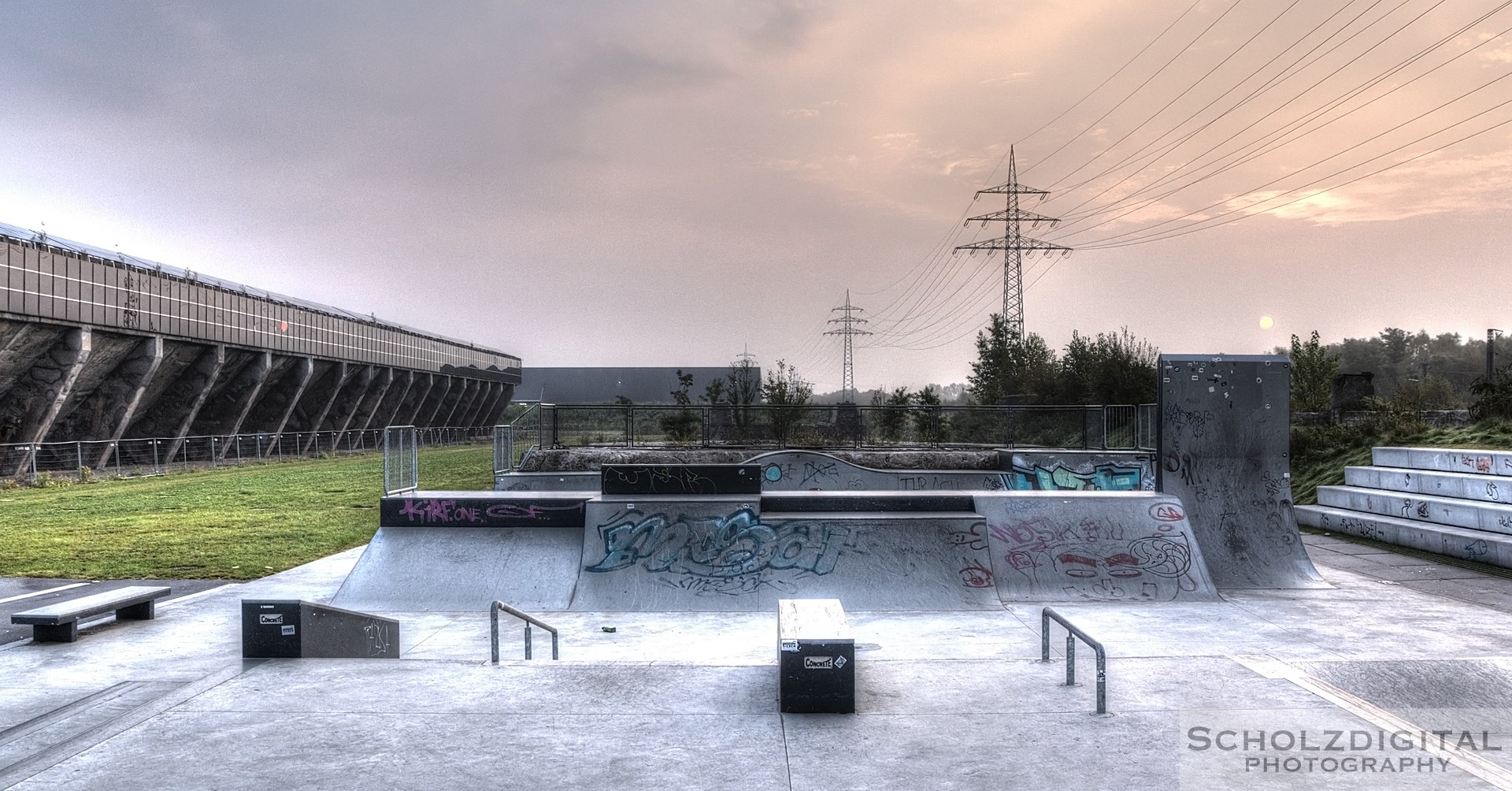 HDR Aufnahme einer Skateranlage in Gelsenkirchen