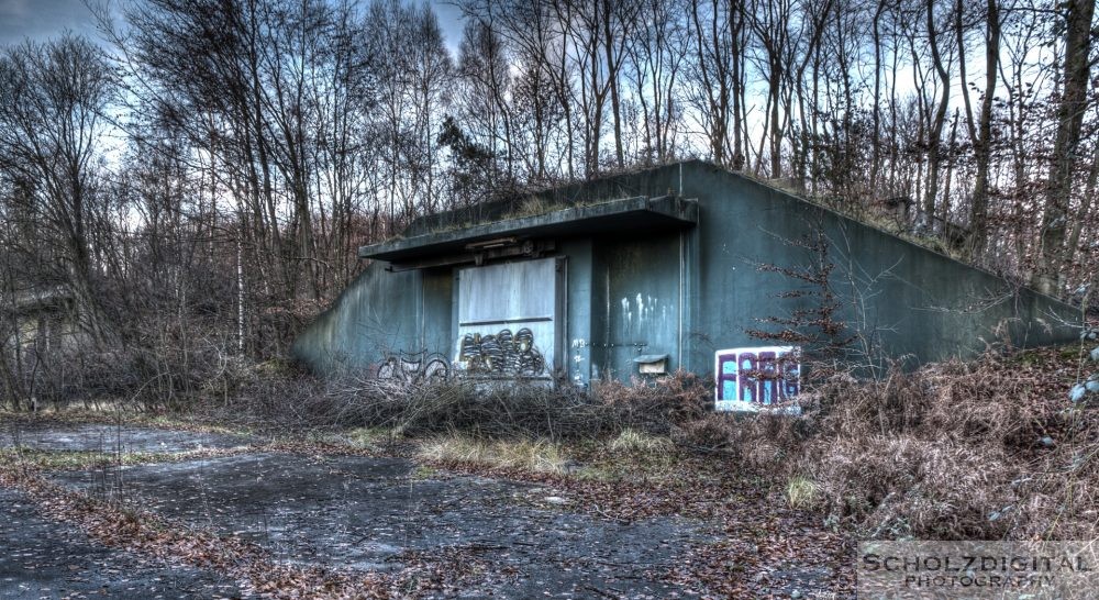 Verlassener Bunker im Munitionsdepot Hünxe 