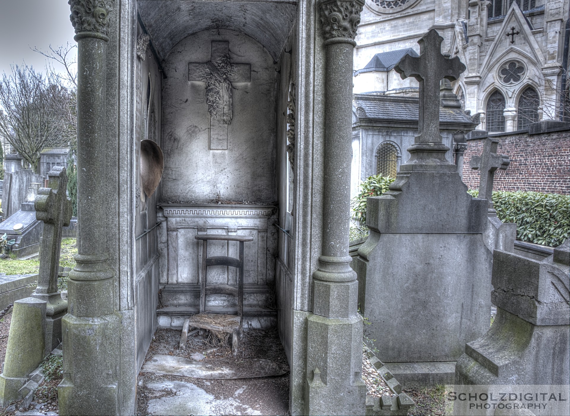 Kapelle auf einem sehr alten Friedhof