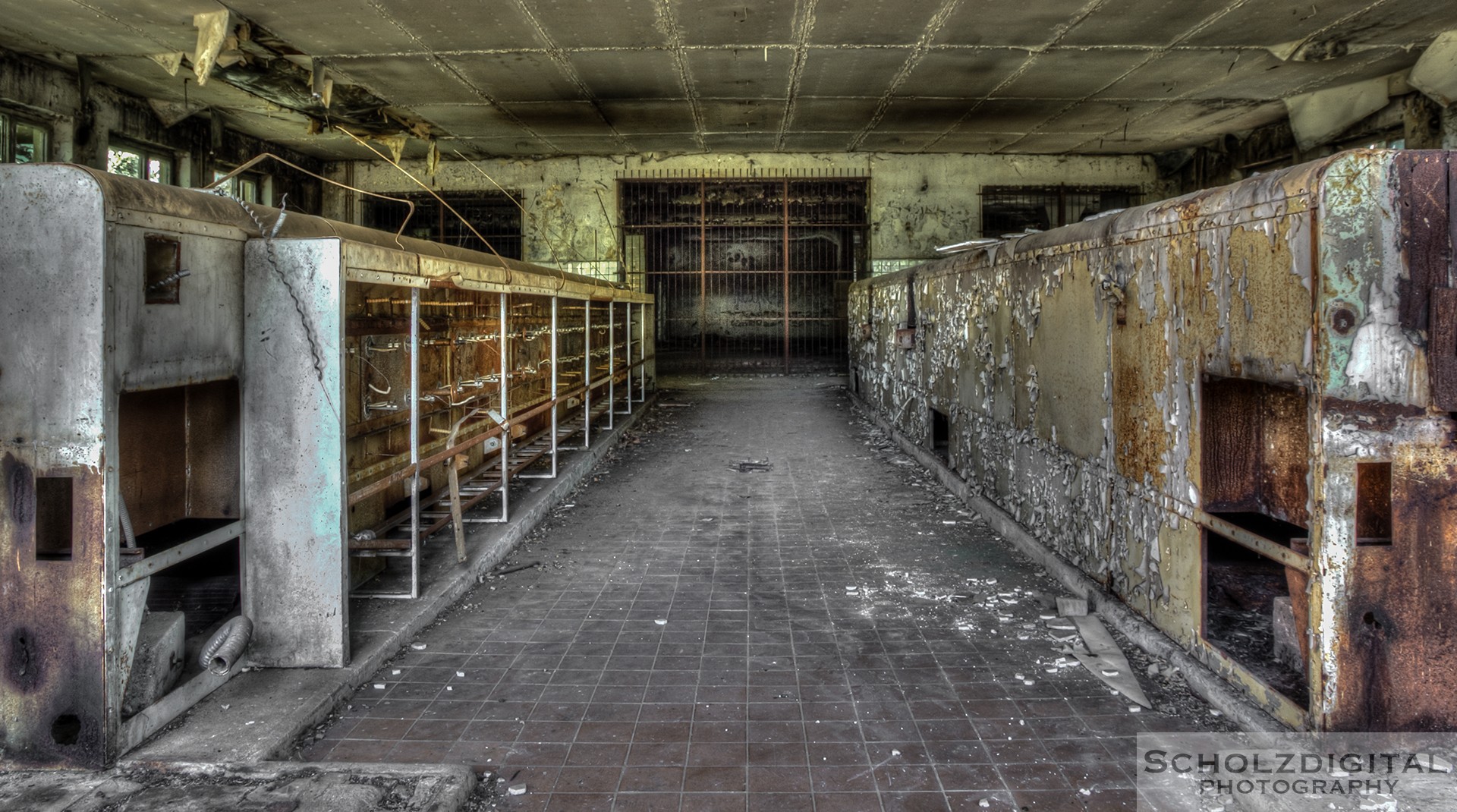 Backstrasse in einer verlassenen Bäckerei