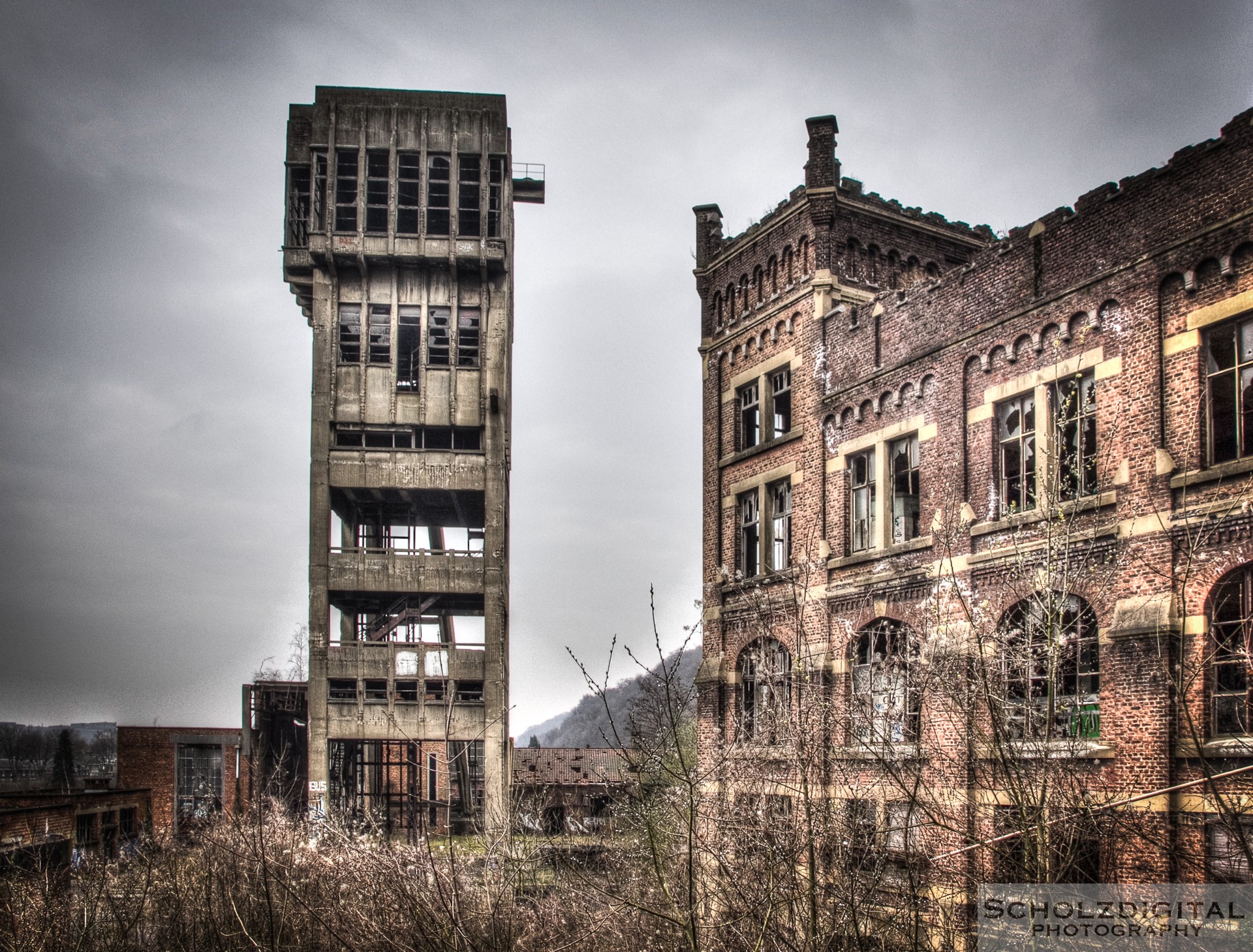 Förderturm einer belgischen Zeche