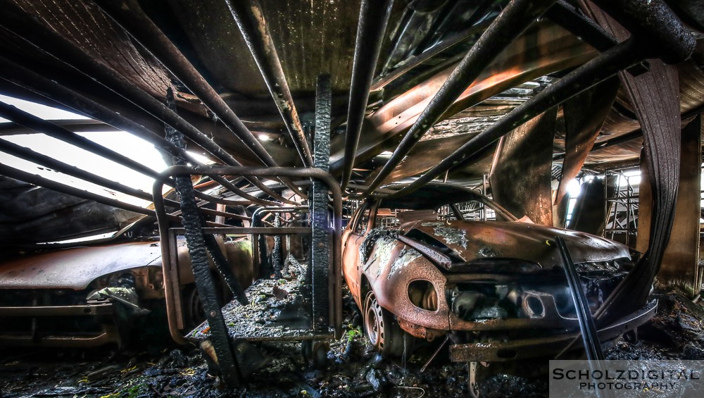 Burned Cars - Lost Place urbex Belgien