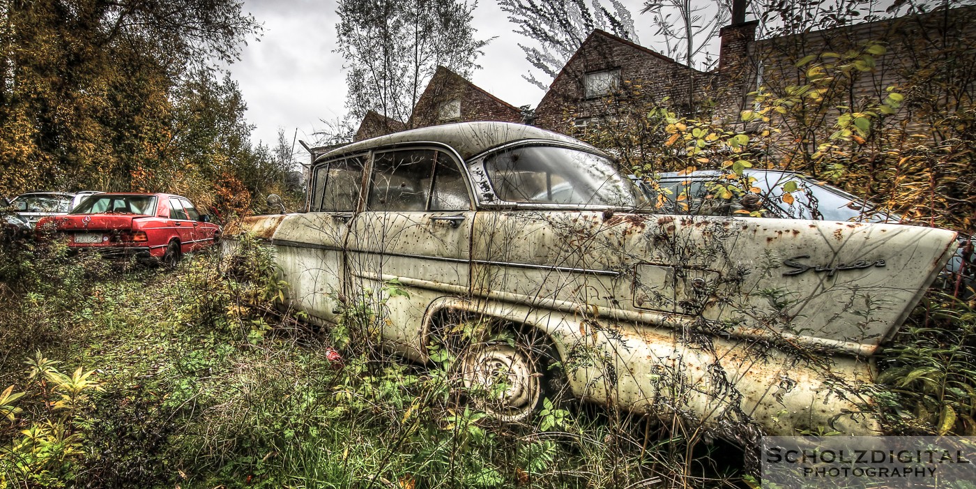 Urbex, Lost Place, HDR, Abandoned, verlassene Orte, verlassen, verlaten, Urban exploration, UE, Verlassene Orte in Belgien, Urbex Belgien, Belgie, Autofriedhof, car graveyard, rostige Autos, Oldtimer