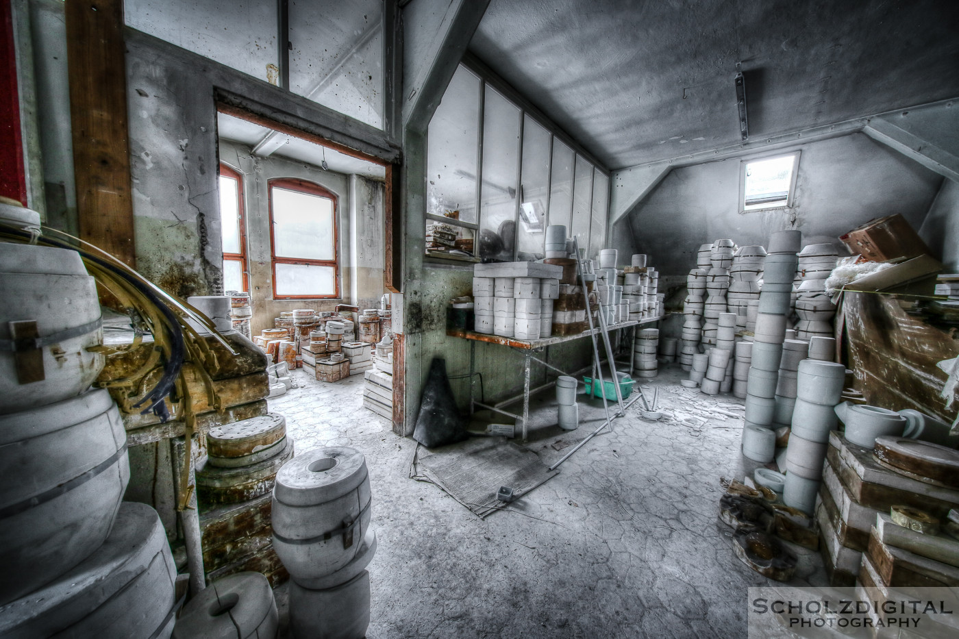 Urbex, Lost Place, HDR, Abandoned, verlassene Orte, verlassen, verlaten, Urban exploration, UE, Verlassene Orte in Deutschland, Porzellanfabrik Pottery,