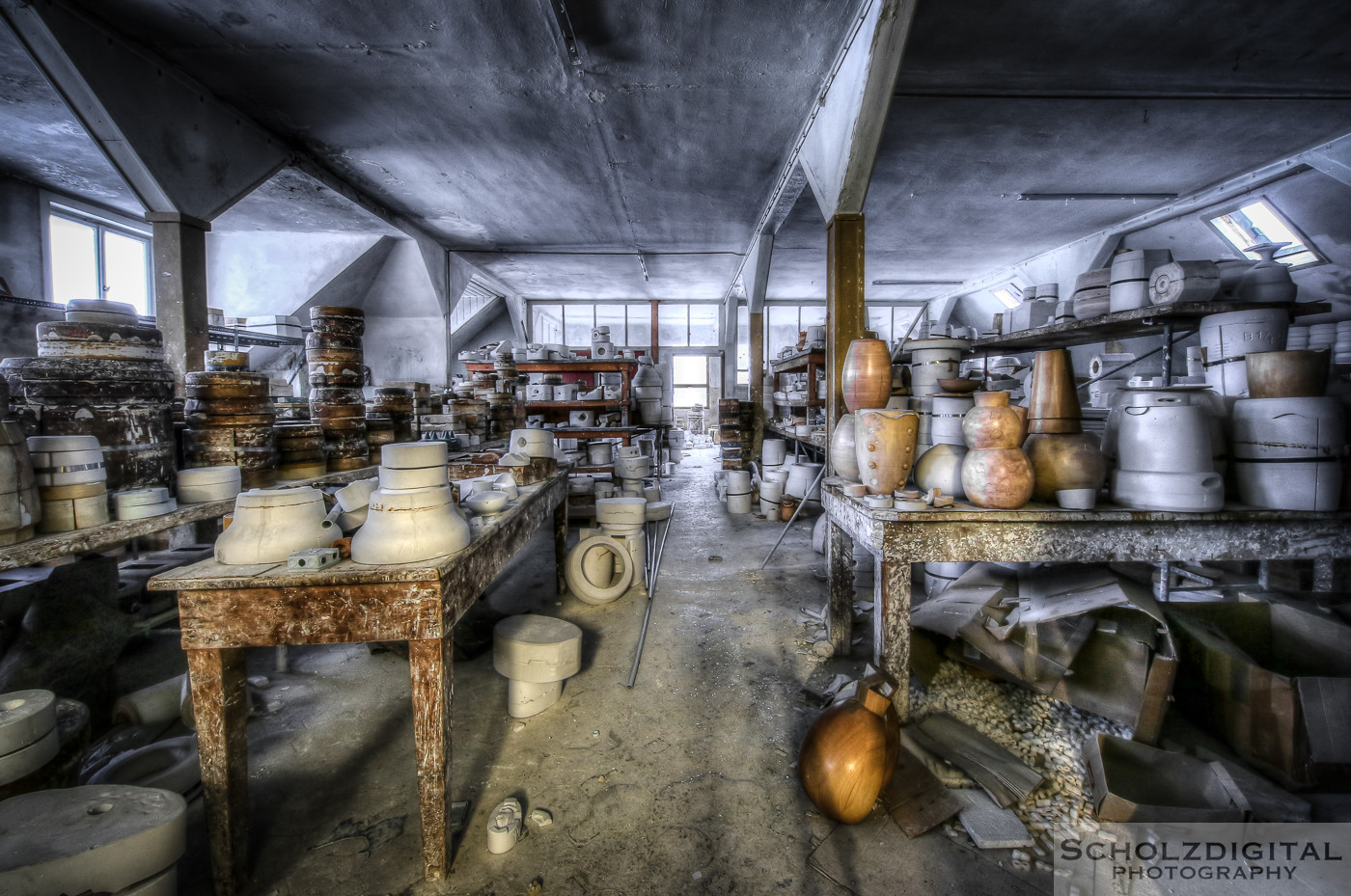 Urbex, Lost Place, HDR, Abandoned, verlassene Orte, verlassen, verlaten, Urban exploration, UE, Verlassene Orte in Deutschland, Porzellanfabrik Pottery,