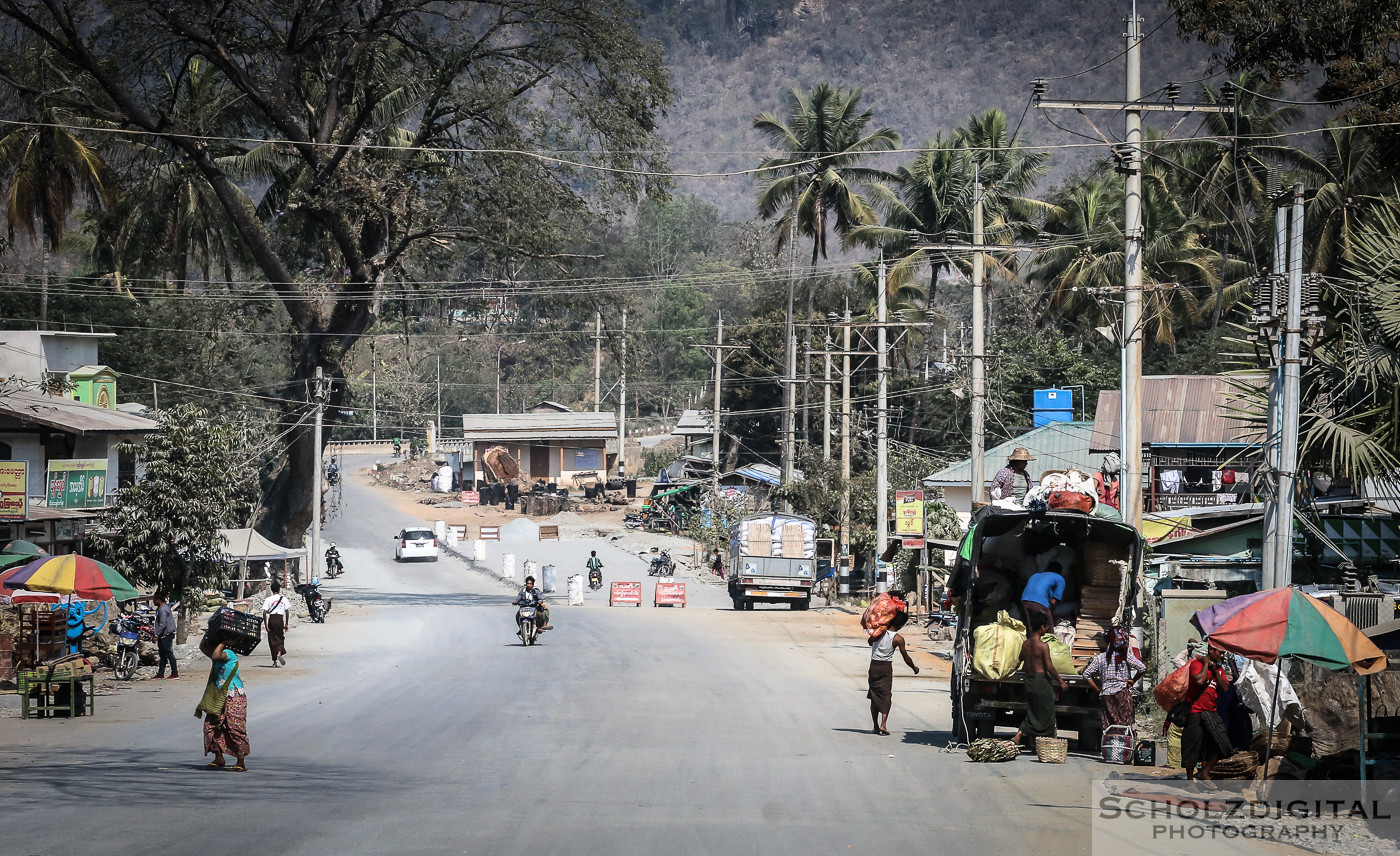 Asia, Bauarbeiter, Baustelle, Birma, Burma, Exploring, Myanmar, Southeastasia, Straßenbau, tagelöhner, Travelling, road construction, Backpacker