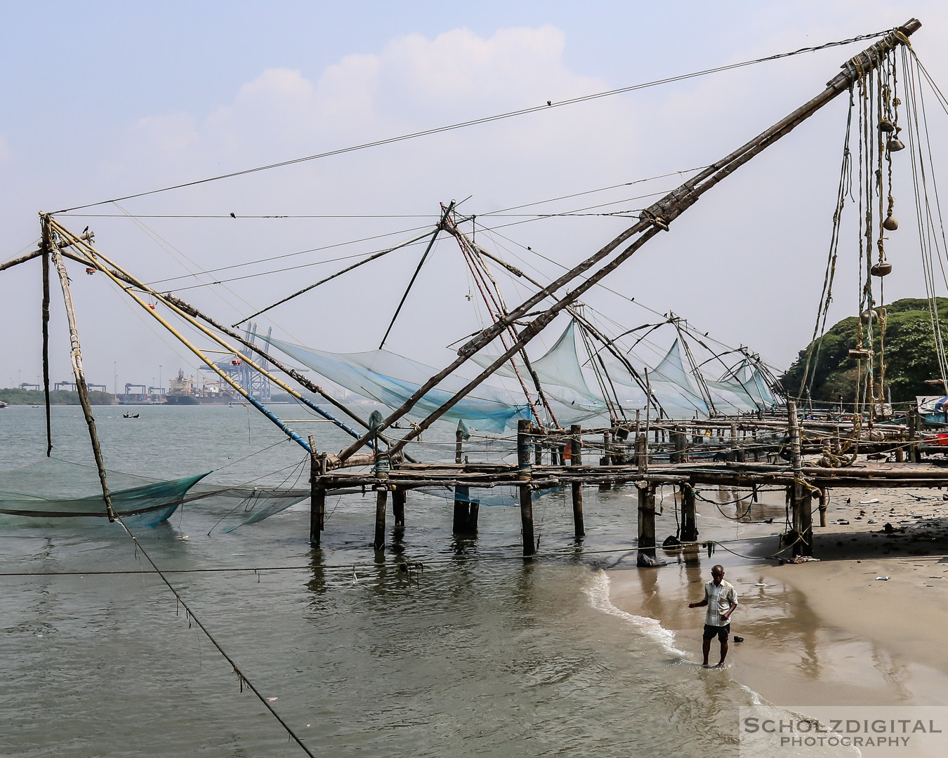 chinesische Fischernetze, Cochin, Fisch, Fischer, Fischerei, India, Indien, Kerala, Kochi, Rundreise, Streetphotography