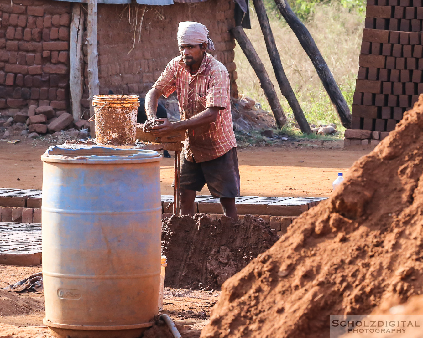 Indien, India, Streetphotography, Rundreise, Tamil Nadu, Streetlife, Ziegelei, Madurai, Ziegeherstellung