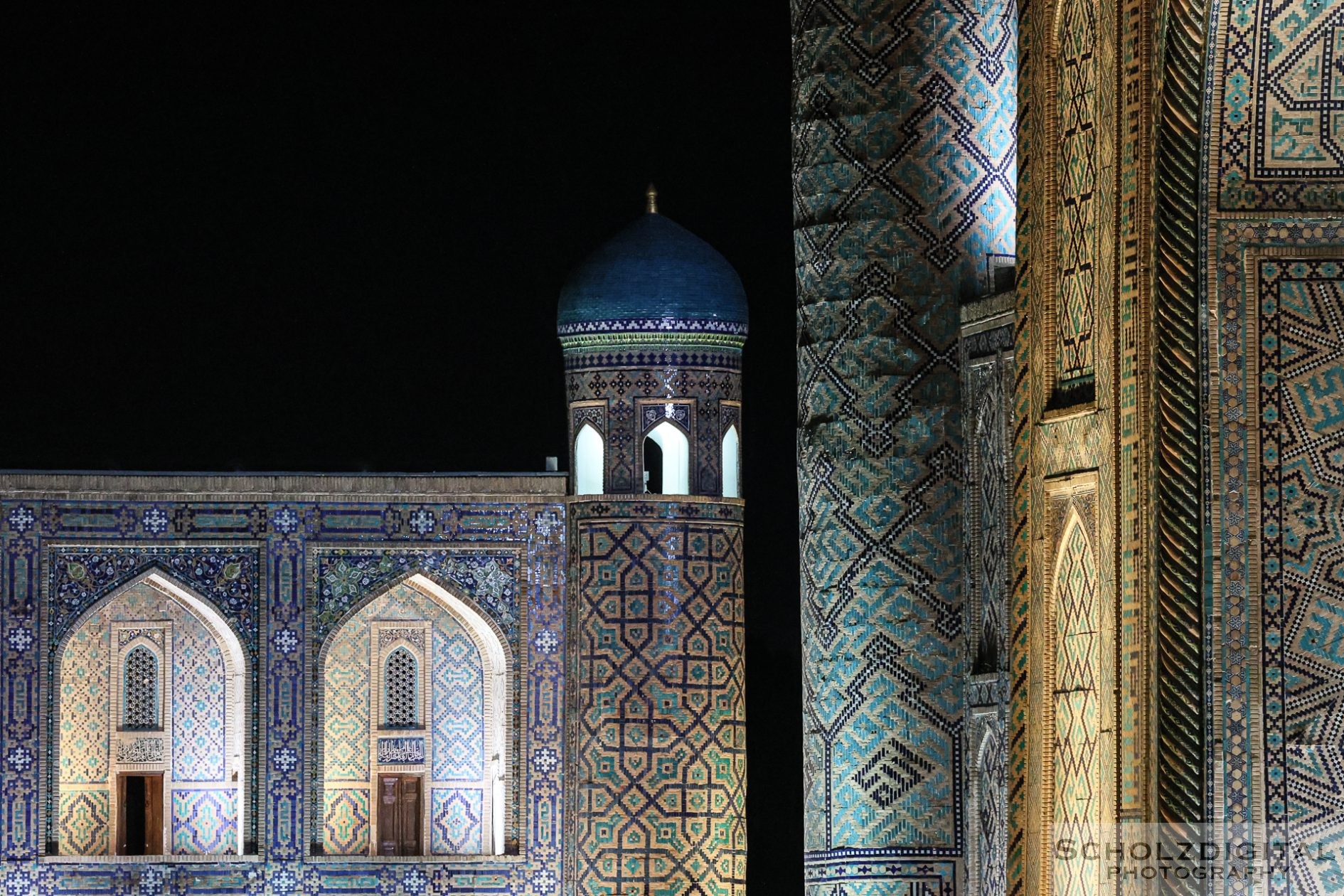 Registan by night