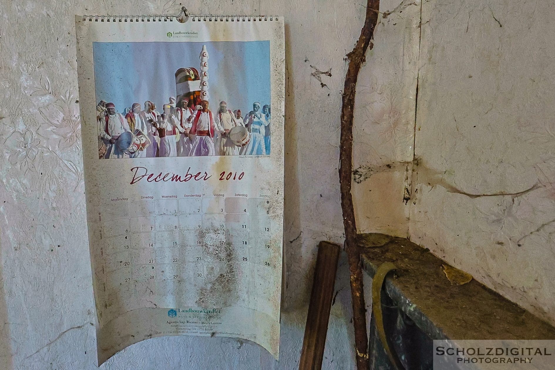 Der Kalender von 2010 – stiller Hinweis auf das letzte bewohnte Jahr.