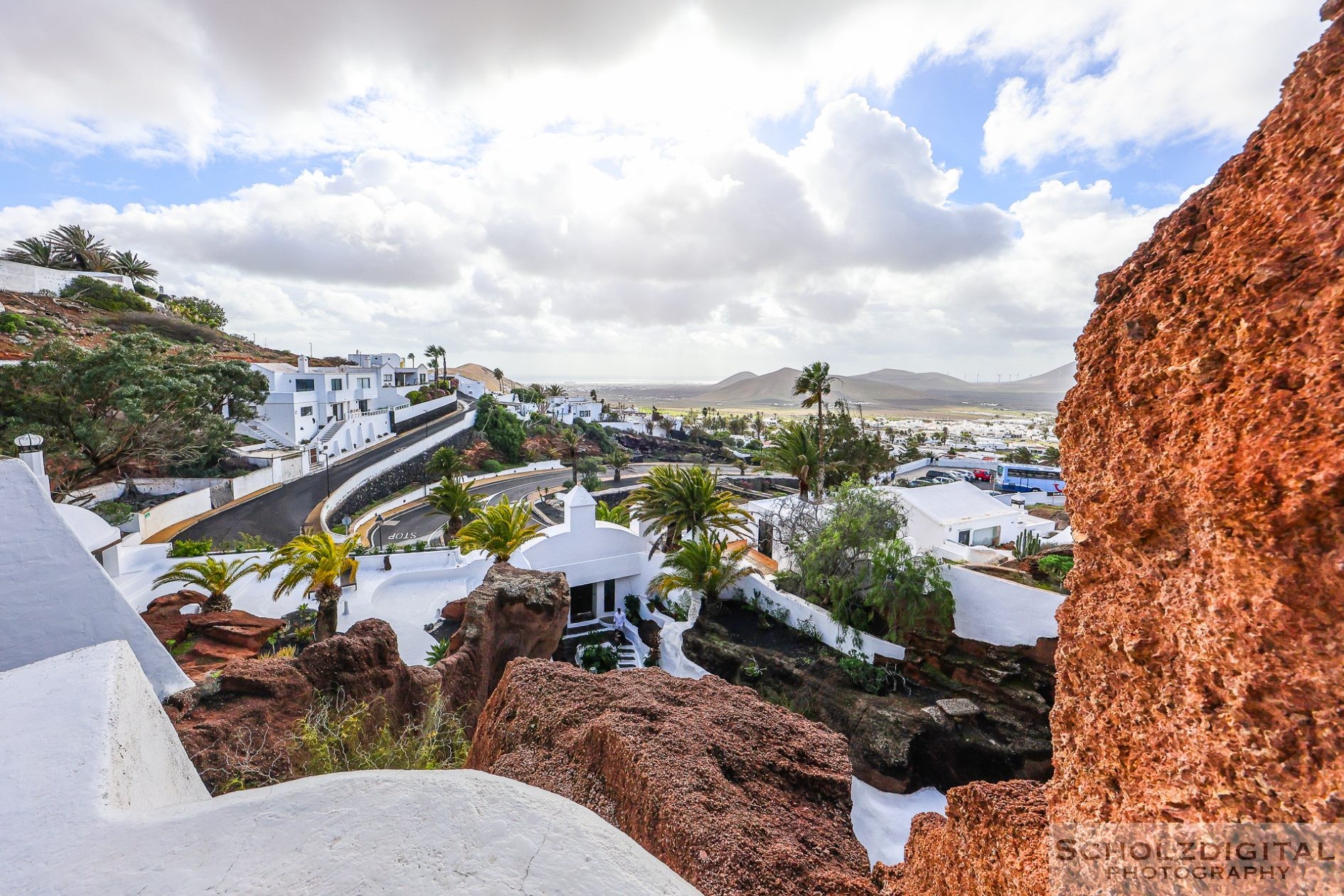 Lagomar mit Blick über Lanzarote bis nach Arrecife