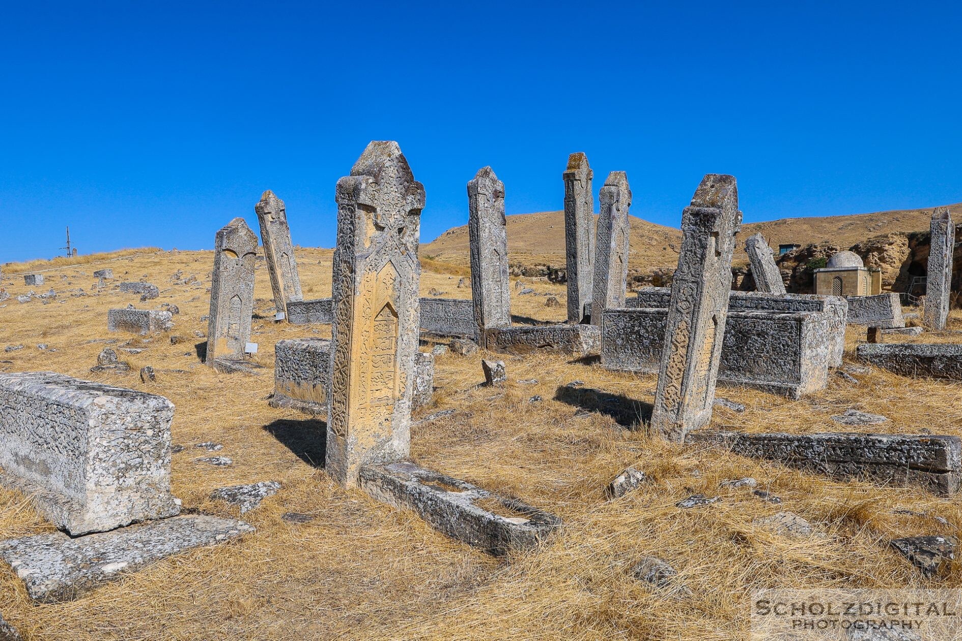 Alter Friedhof Qobustan in Aserbaidschan